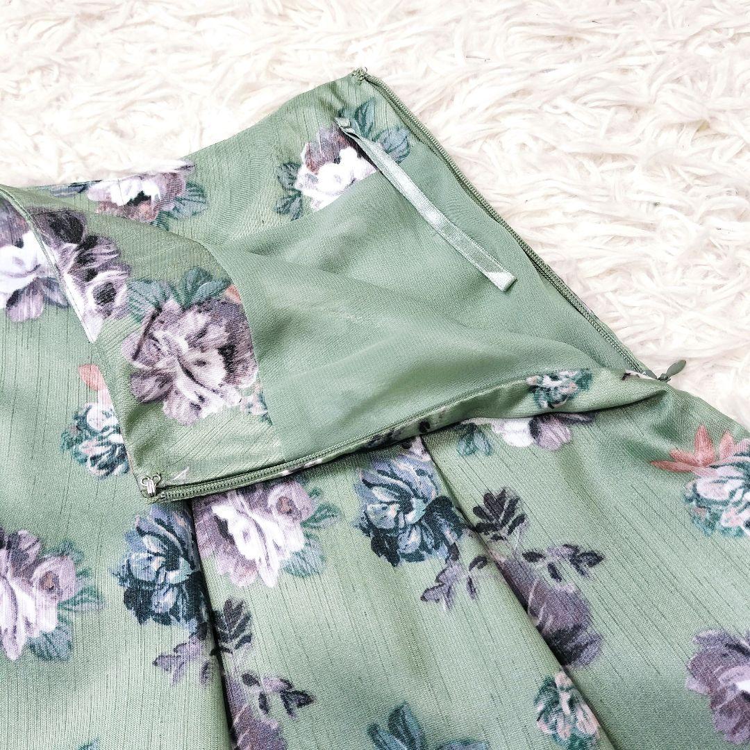 ローラアシュレイ 光沢グリーンが綺麗なフラワープリント セットアップ L i9beti.org