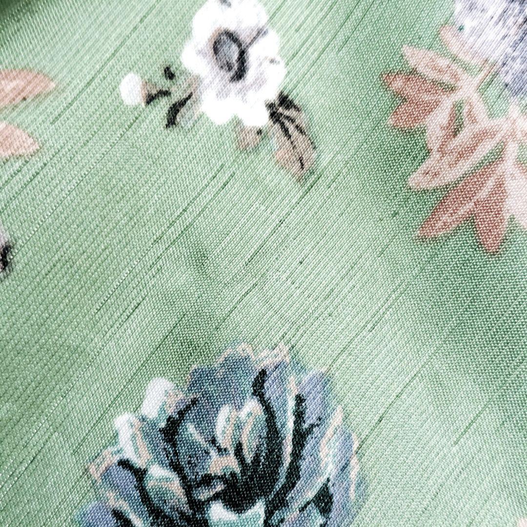 ローラアシュレイ 光沢グリーンが綺麗なフラワープリント セットアップ L i9beti.org