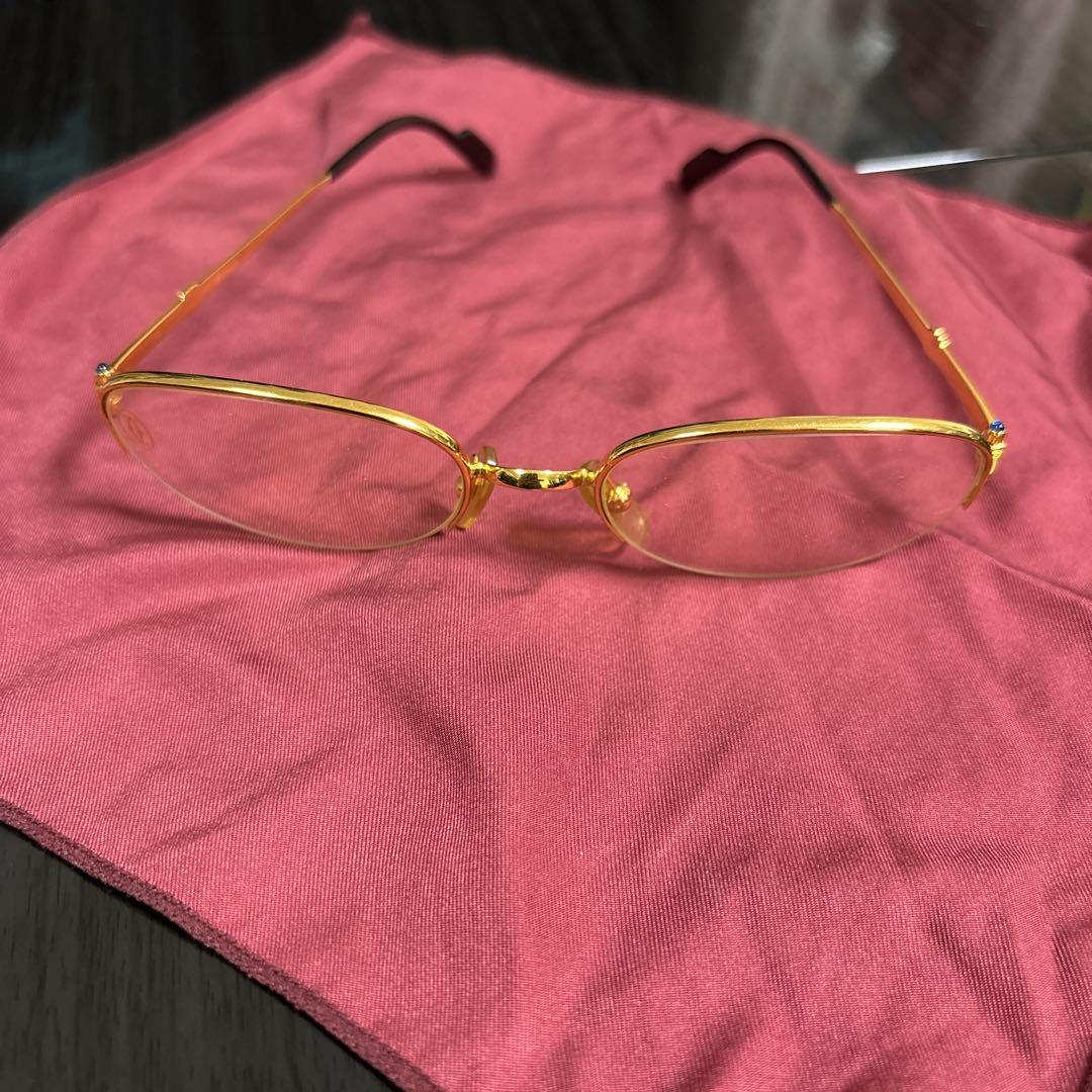 Cartier カルティエ　希少眼鏡　メガネ　石入り