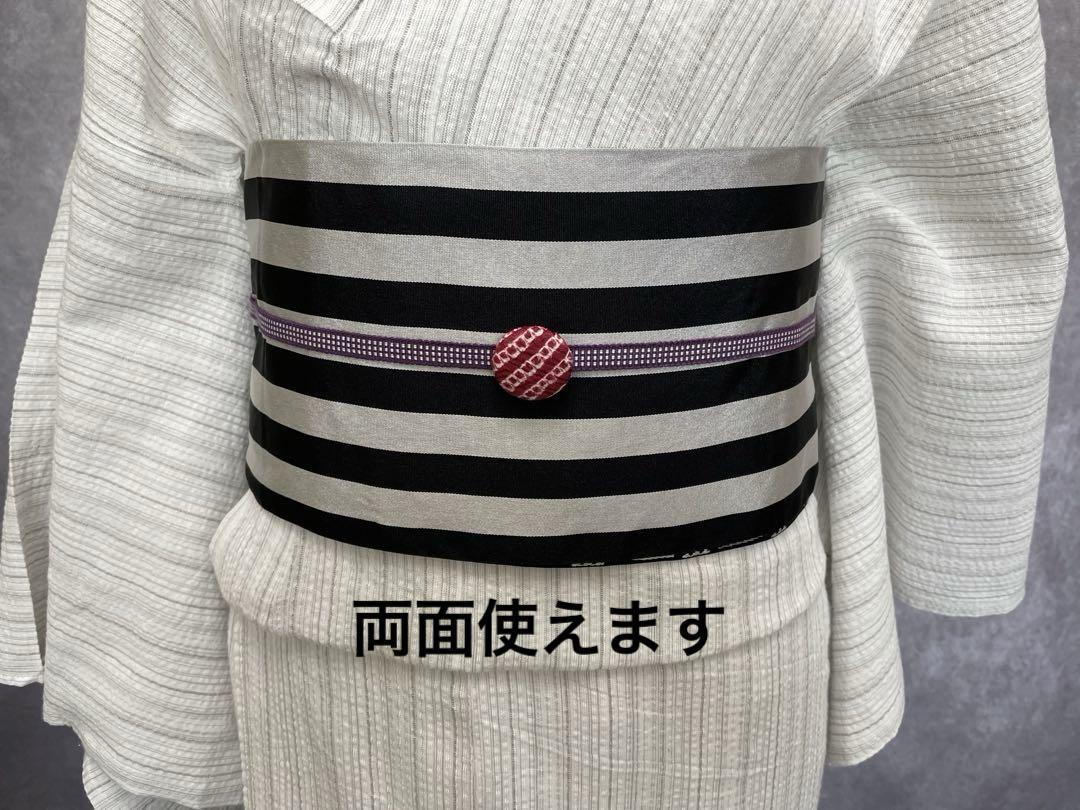 半幅帯の作り帯　黒　アールデコ　洋風市松　銀座結び Amazon.co.jp: 作り帯 半幅帯 斜め格子模様《銀座結び風》二筋