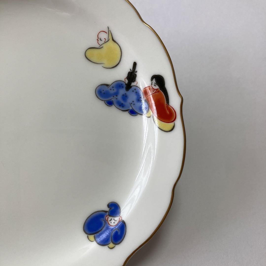 未使用◆深川製磁 六歌仙 菊中割和皿揃 5枚組 和食器 中皿 取り皿 深川製磁 - 有田焼 深川製磁 六歌仙 菊割皿 銘々皿揃 5枚セット