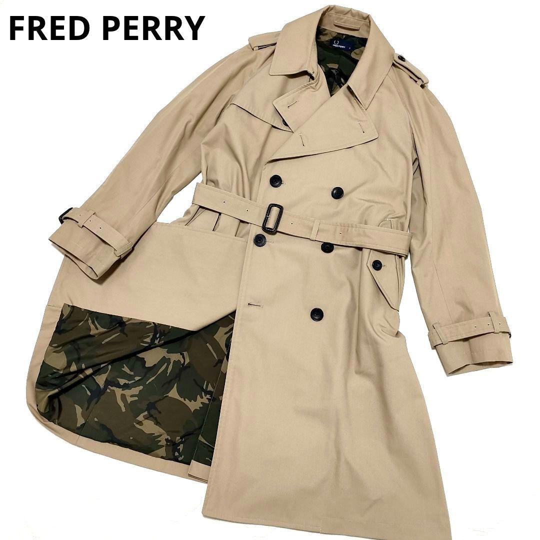 FRED PERRY　フレッドペリー　トレンチコート 　カモフラ　ダブル 13,100円