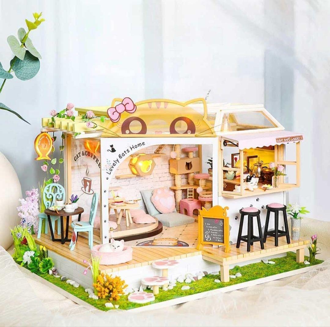 DIY木製ドールハウス 、ミニチュアキット 手作りキット、ドールハウスキット⑭