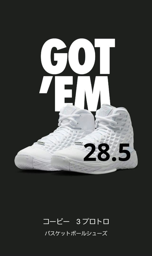コービー 3 プロトロ 28.5㌢