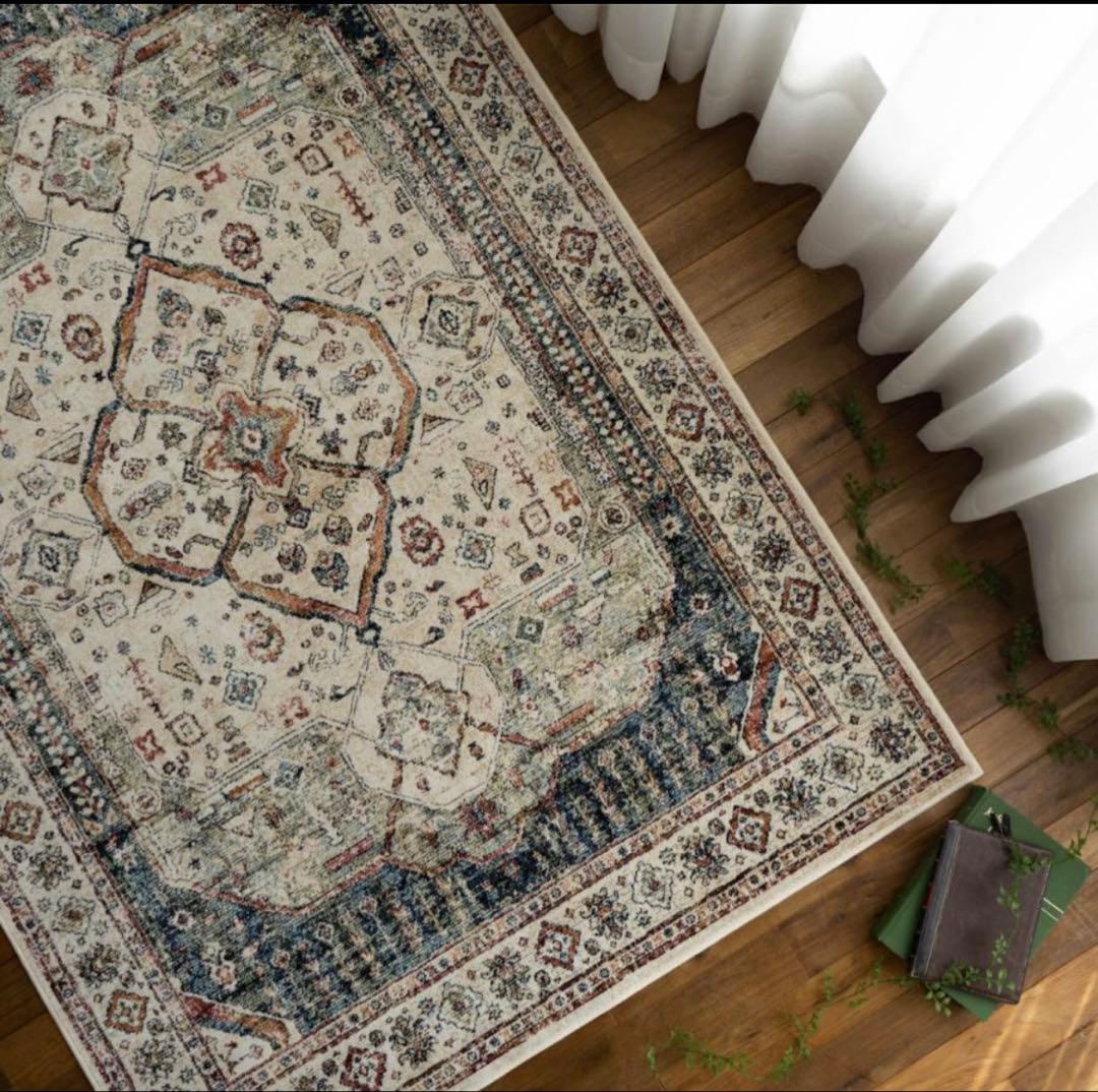 ベルギー製ペルシャ柄ヨーロピアンラグ ホットカーペットok