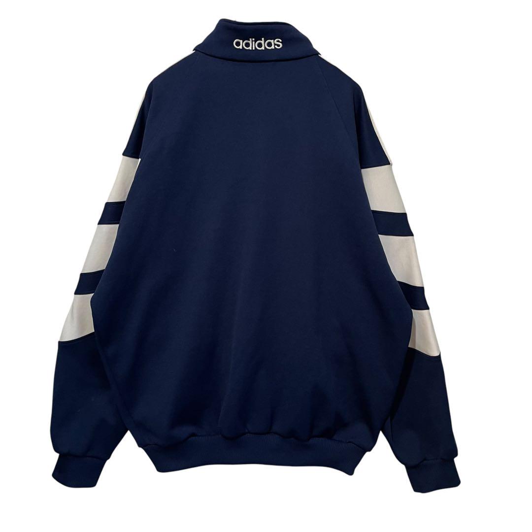 90s adidas Track Jacket XL 紺白 アディダス