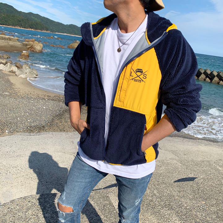 ふわもこコーデ☆ LUSSO SURF フリースジャケット M☆RVCA