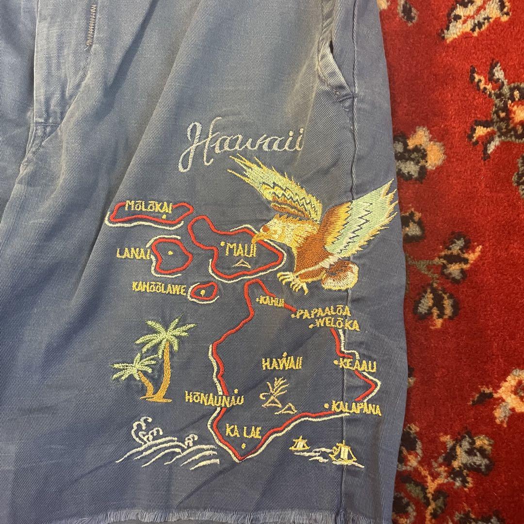 ralph lauren スーベニア　ステンシル　刺繍　ハワイ　ショーツ