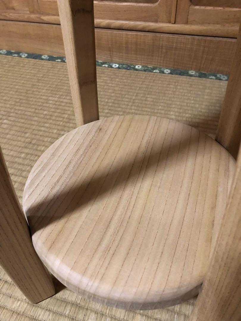980建具屋一筋58年のおじいちゃんの手作りスツール、イス☆けやき 1253 建具屋一筋58年のおじいちゃんの手作りスツール、イス