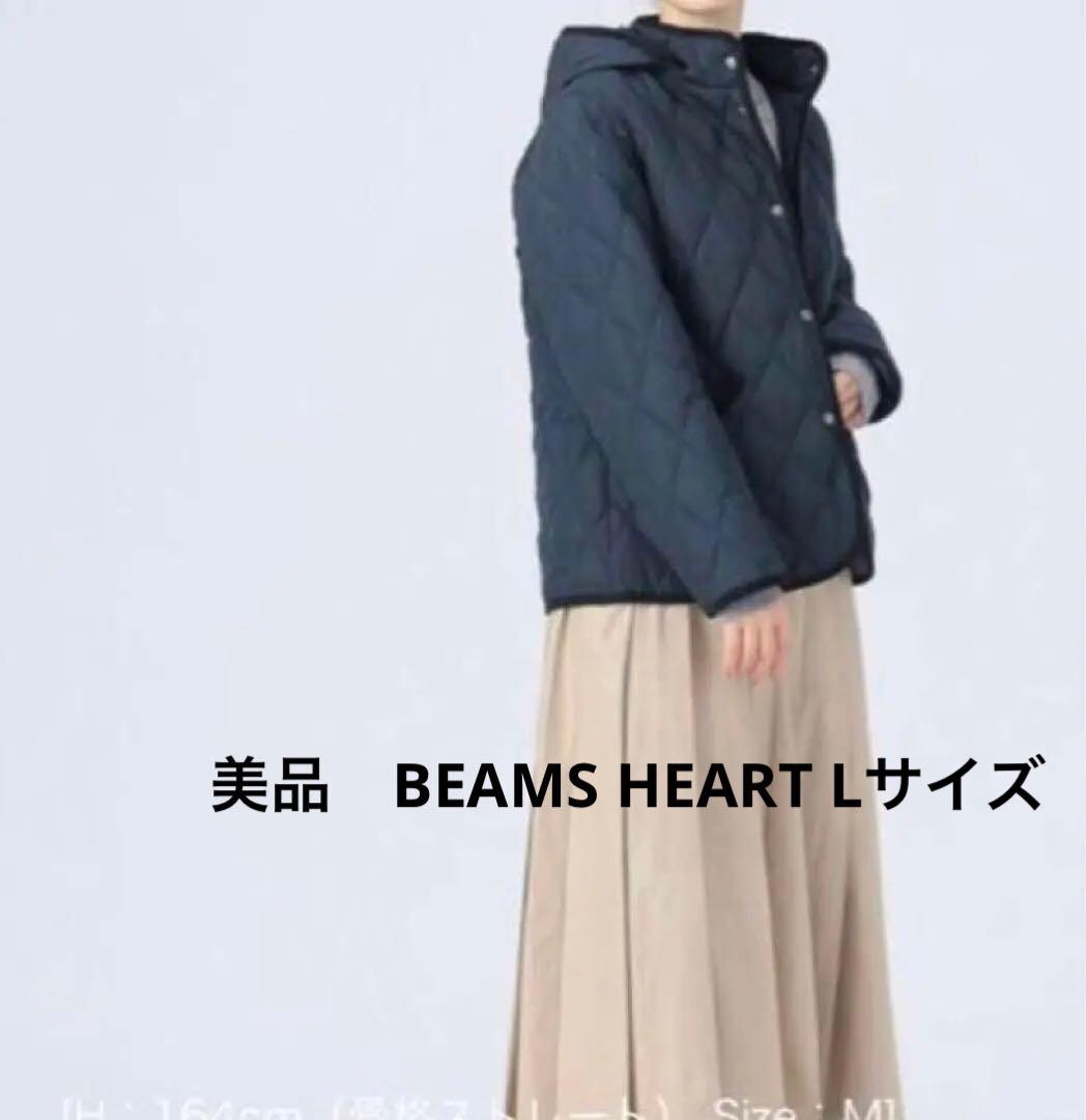 ︎ BEAMS HEART Lサイズ キルティングブルゾン ネイビーL・BEAMS HEART