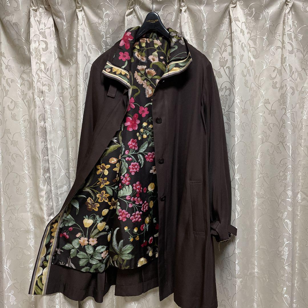 M【保証書付】【美品】LEONARD ライナー付 シルクコート 9R ロング M【保証書付】【美品】LEONARD ライナー付 シルクコート 9R ロング