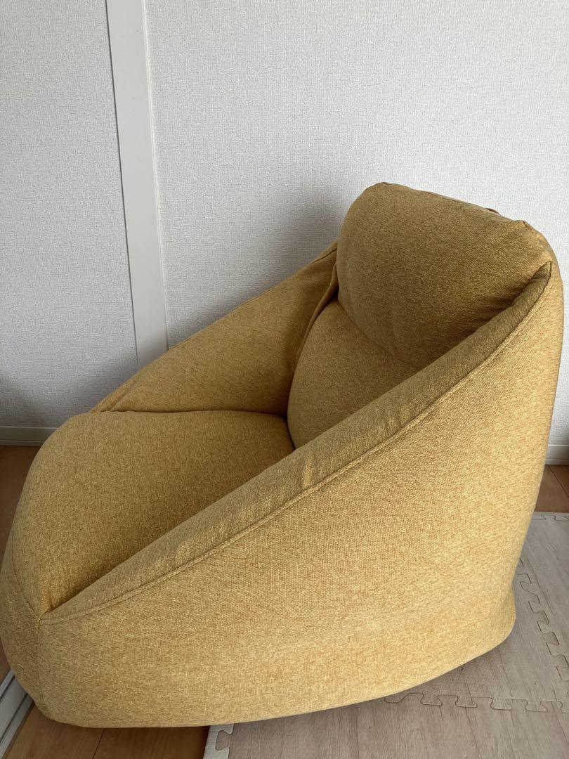 空気でできたソファ 無印良品 黄色