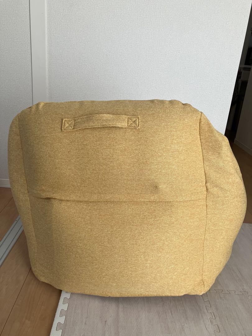 空気でできたソファ 無印良品 黄色