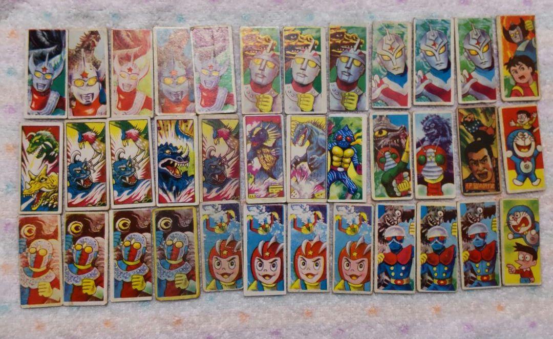 めんこ36枚昭和レトロアニメ特撮ウルトラマン、仮面ライダー