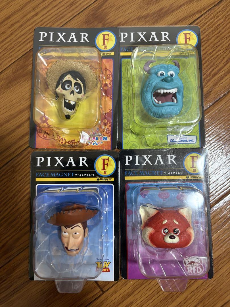 happyくじ PIXAR F賞 フェイスマグネット 4個セット - メルカリ