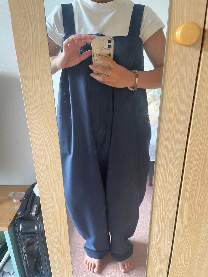 filum フィッシャーマン　サロペット　ネイビー　フィルム　キナリノモール