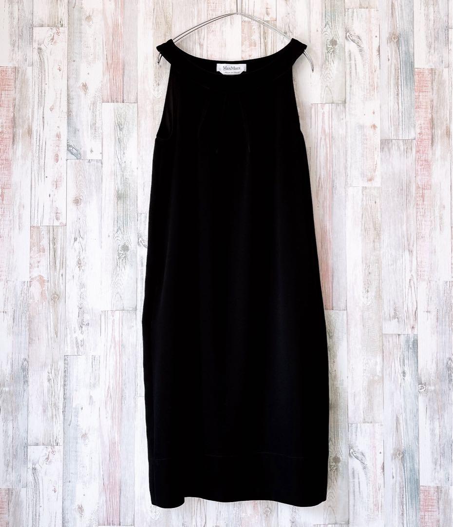 《極美品》MaxMara アメスリ膝丈ワンピース　42/L相当　高級白タグ♡