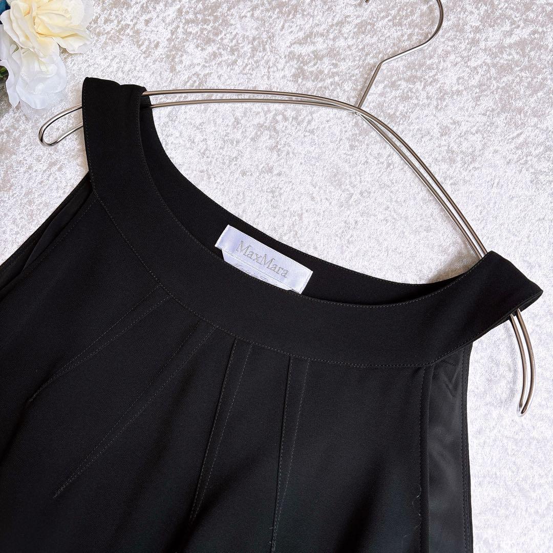 《極美品》MaxMara アメスリ膝丈ワンピース　42/L相当　高級白タグ♡