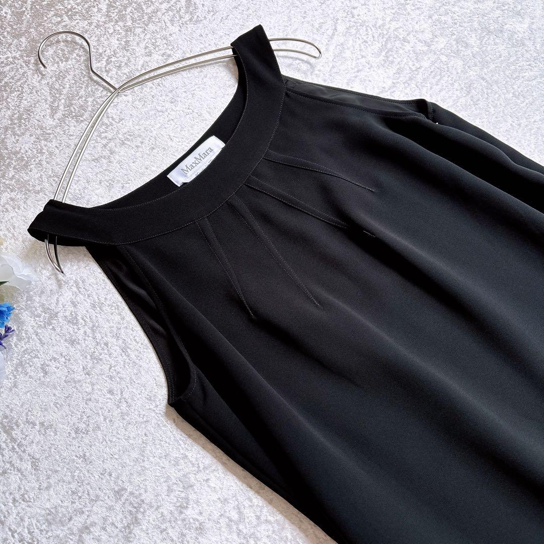 《極美品》MaxMara アメスリ膝丈ワンピース　42/L相当　高級白タグ♡