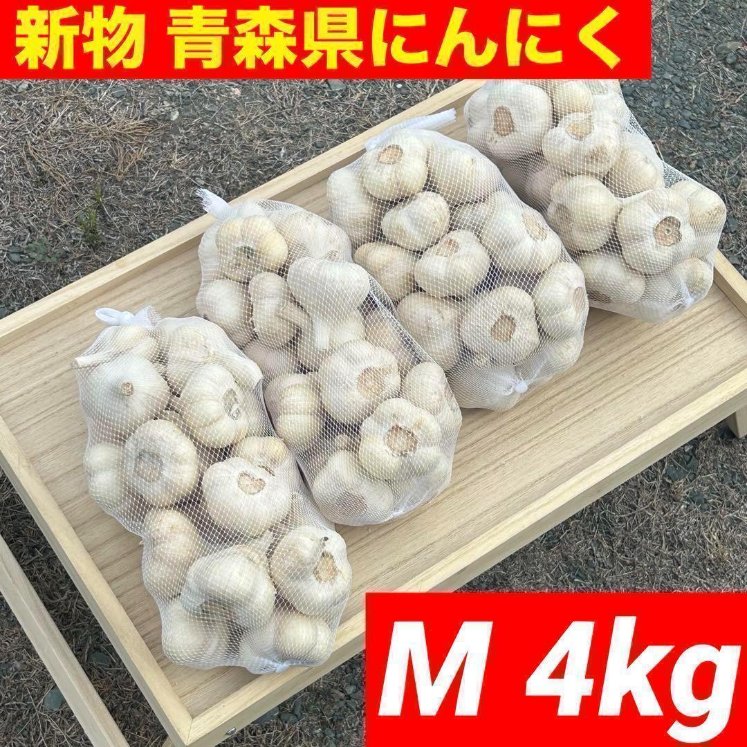【大特価】新物 青森県産 にんにく M 4kg 福地ホワイト 種おすすめ