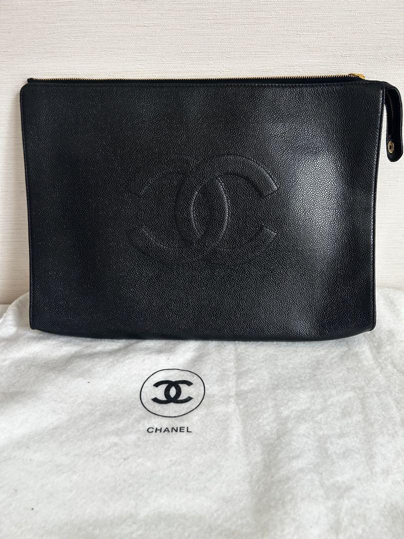 CHANEL ブラック 書類ケース　クラッチバッグ