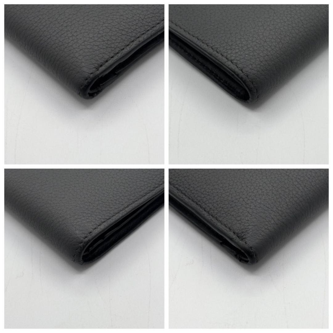 現行 美品 ロエベ 折り財布 スリムコンパクトウォレット グレー アナグラム