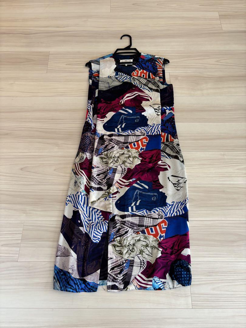 Maison Margiela ノースリーブひざ丈ワンピース マルチカラー