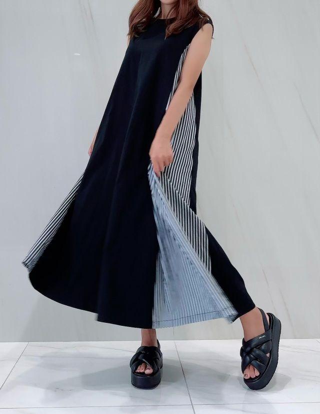 selva secreta新作side stripe Aline dress
