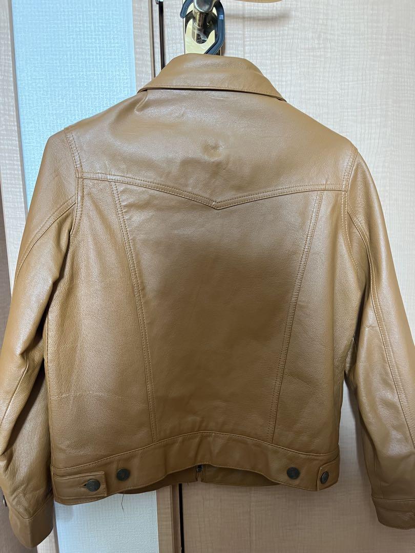 豚革 シングルライダースジャケット 革ジャン 本革