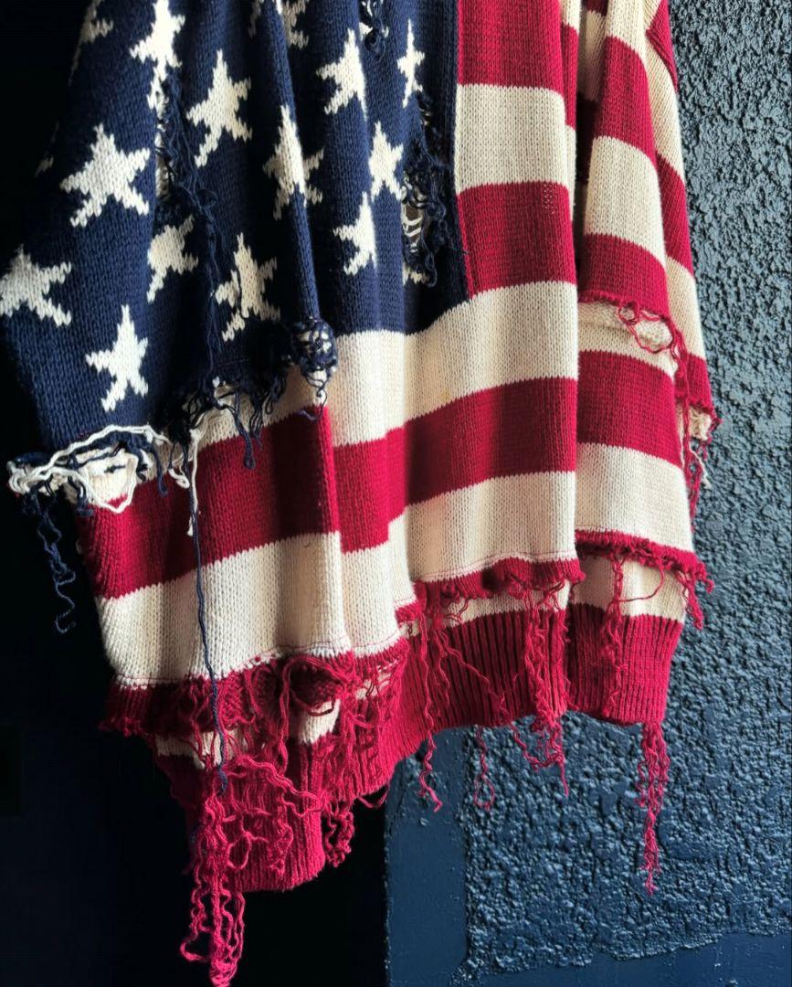 【冬物】リメイク古着 ヴィンテージニット America