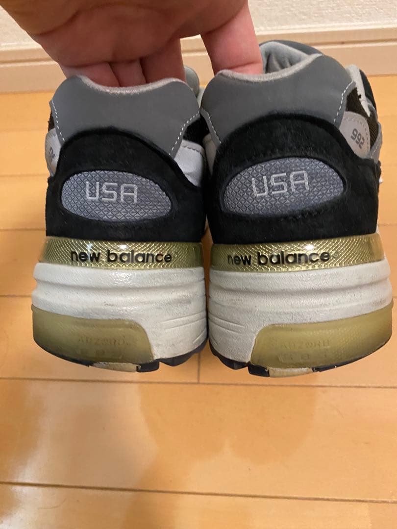 new balance ニューバランス　ブラック 992 27cm