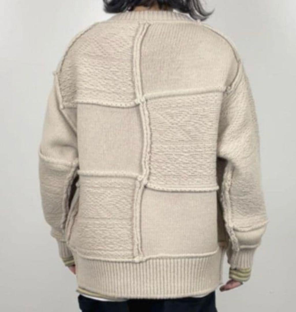 ネーム Name. パッチワークニット オーバーサイズ ウール セーターL Name WWW_HOMU-JOURNEY_COM