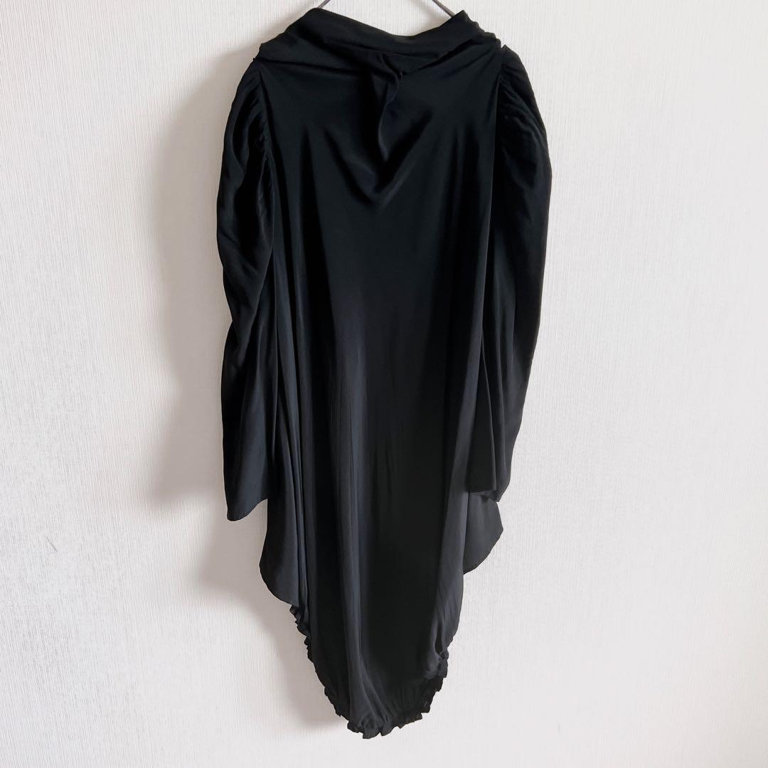 100 ％品質保証 ヨウジヤマモト ロングアシンメトリーカーディガン変形 シルク トップス