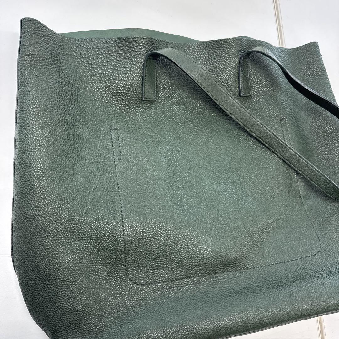 PRADA ビッグ トートバッグ 本革 グリーン