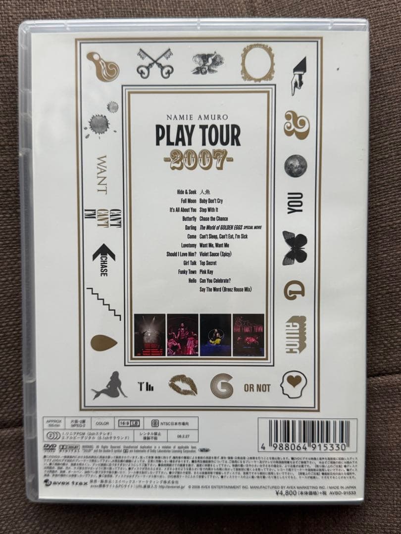 臨場感のある 安室奈美恵 NAMIE AMURO PLAY TOUR -2007- DVD目立った傷や汚れなし 豊富な品揃え、送料無料！