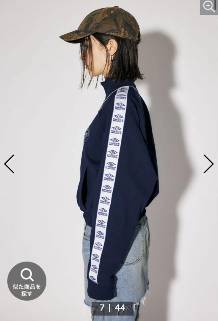 MOUSSY × UMBRO JERSEY トップス　ネイビー MOUSSY UMBRO JERSEY トップス ネイビー（MOUSSY × UMBRO JERSEY