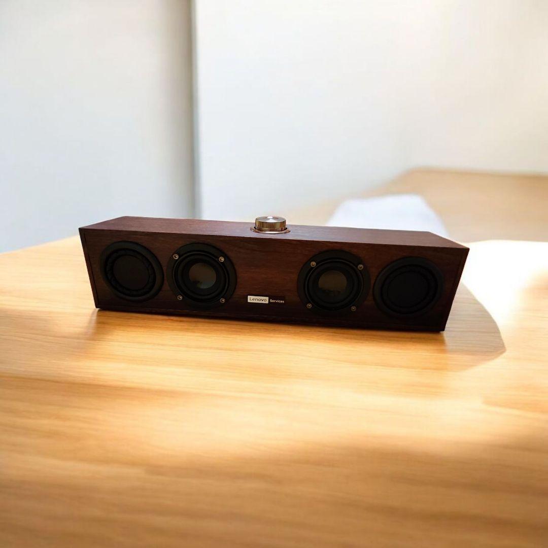 Lenovoウッド調pcスピーカー