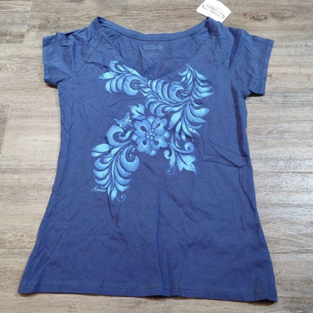 crazy shirt XS ダークブルー 花柄 Tシャツ