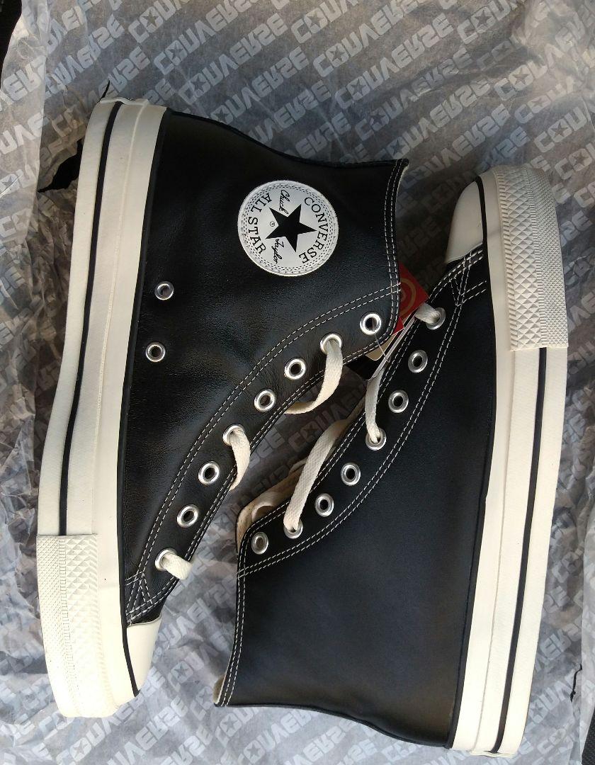 ★未使用品 LEATHER ALL STAR Ⓡ HI ブラック 27cm