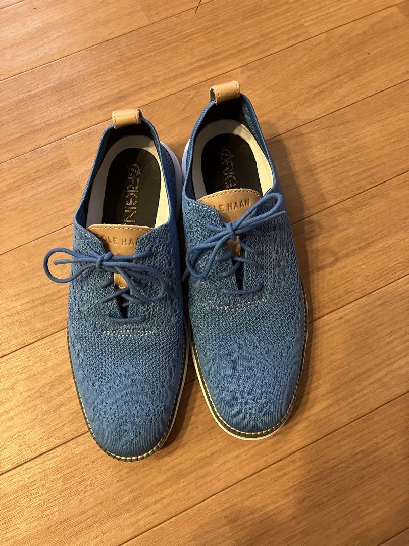 COLE HAAN メンズ シューズ 25.5cm 青 値下げ