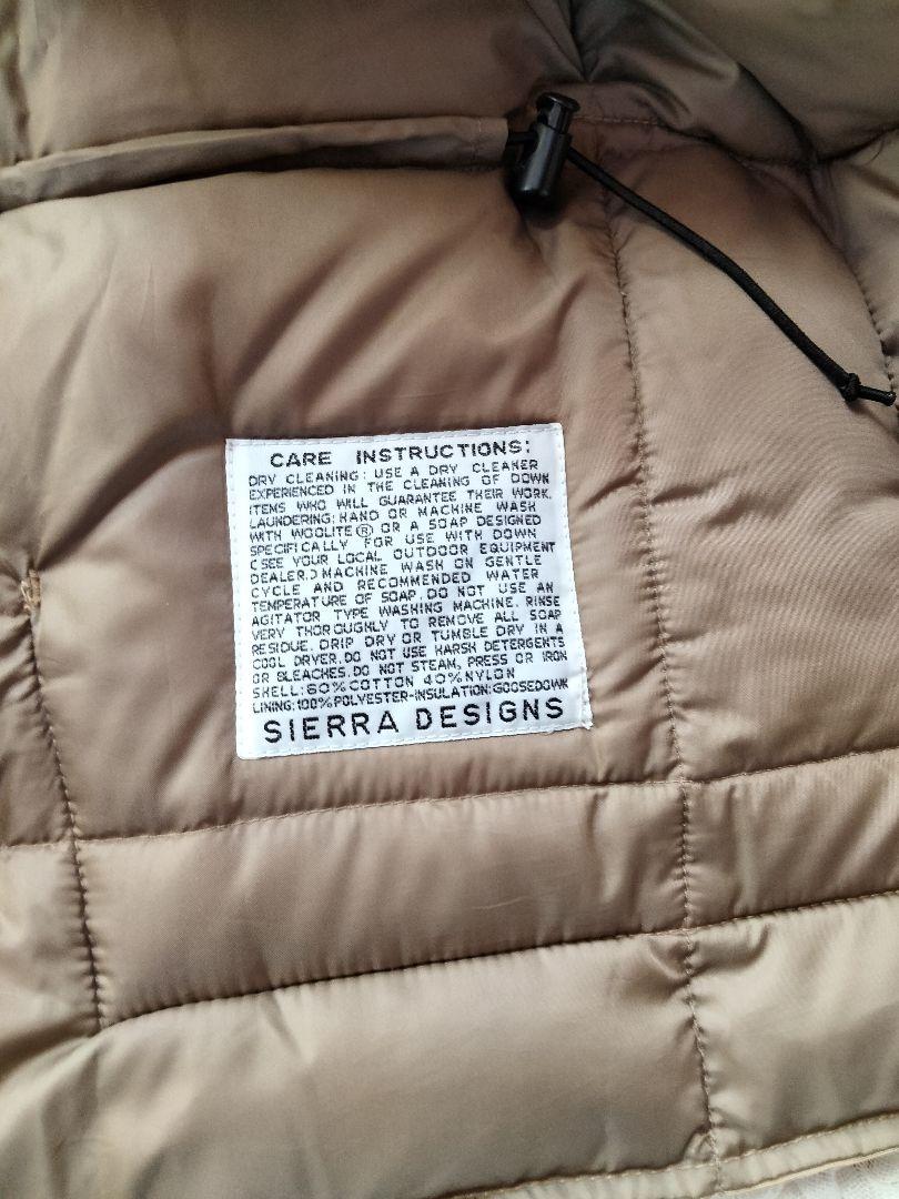シエラデザインSIERRA DESIGNS ダウンベストМ V.Tan60/40