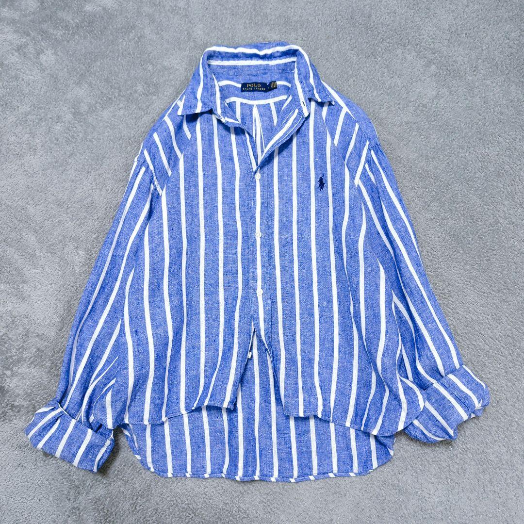 ポロラルフローレン 完売品 リネンシャツ オーバーサイズ ポニー