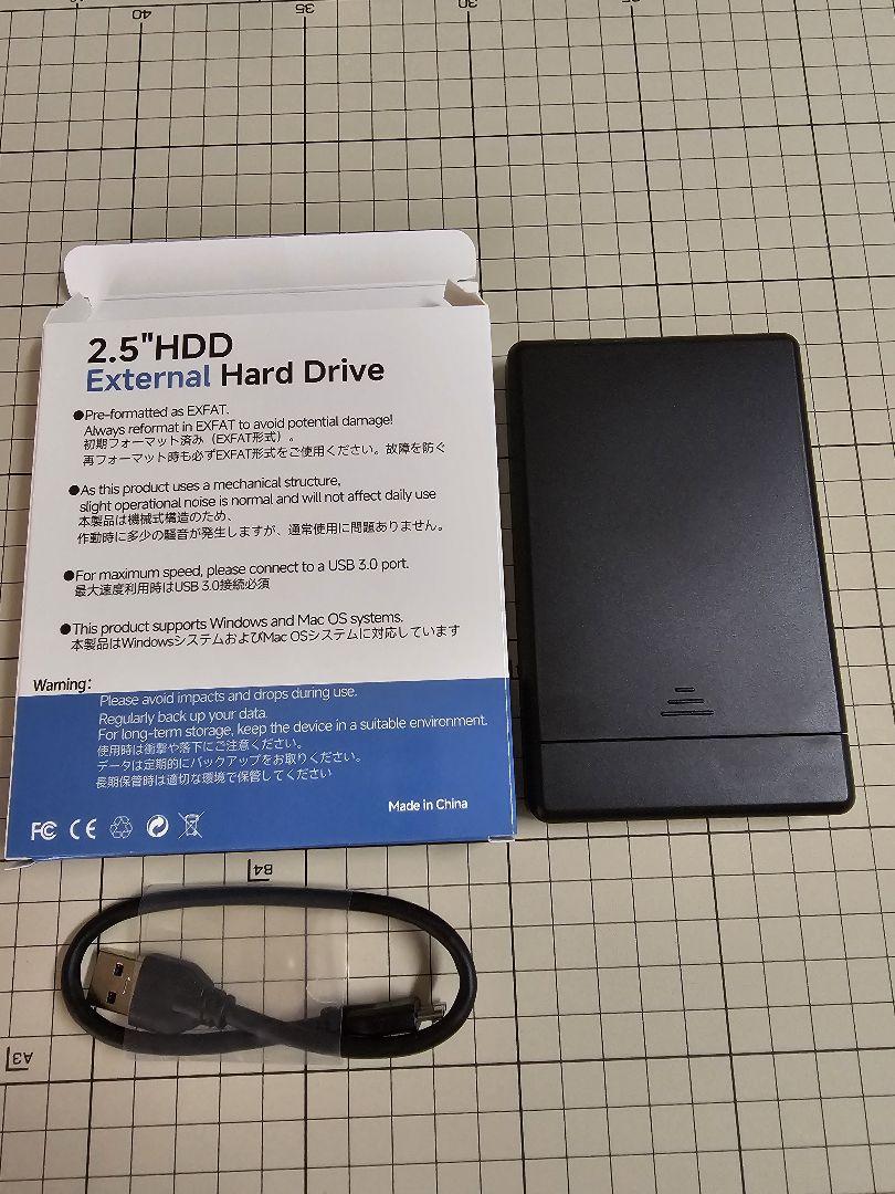 2.5インチ 2TB外付けポータブルHDD ブラック新品未使用 - メルカリ