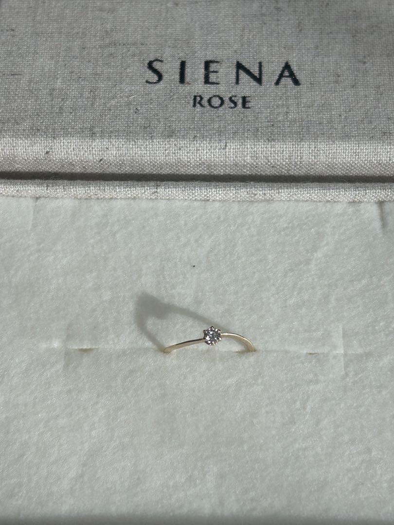 【新品】SIENA ROSE ひねりラインの一粒ダイヤリング