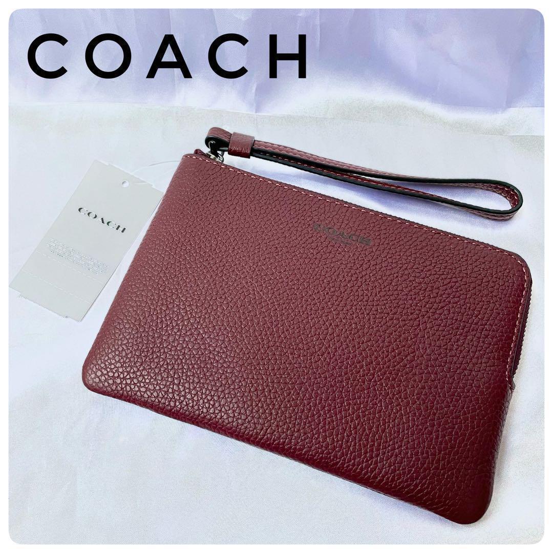 新品タグ付き‼COACH　コーチ　ポーチ　マルチケース　ブラウン