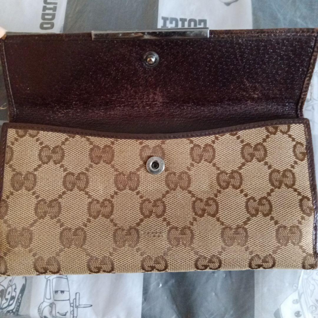 GUCCI GGパターン 長財布 ベージュ・ブラウン - メルカリ