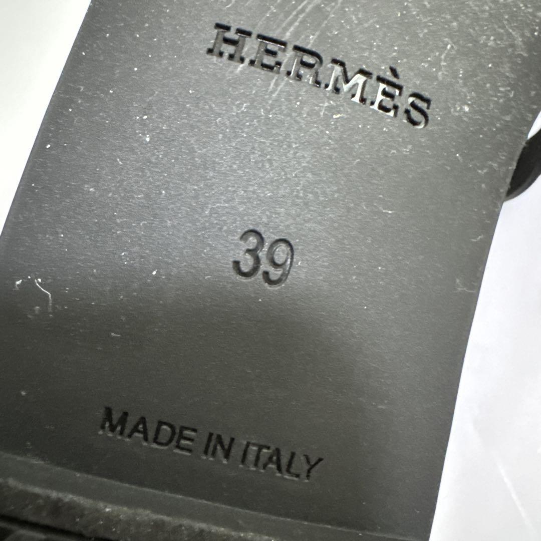美品　HERMESエルメス アロハ ラバーサンダル　39 黒