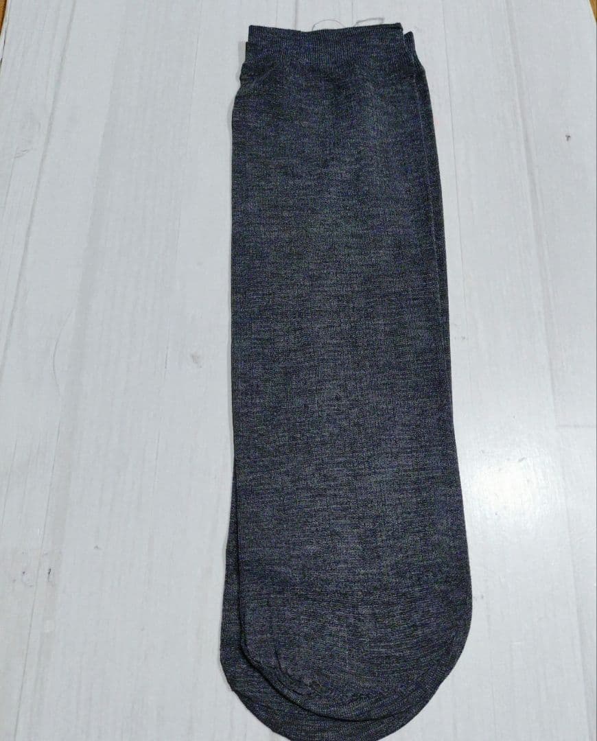 メンズ 靴下 無地 ソックス 通気 ビジネス用　20.5センチ ブルー