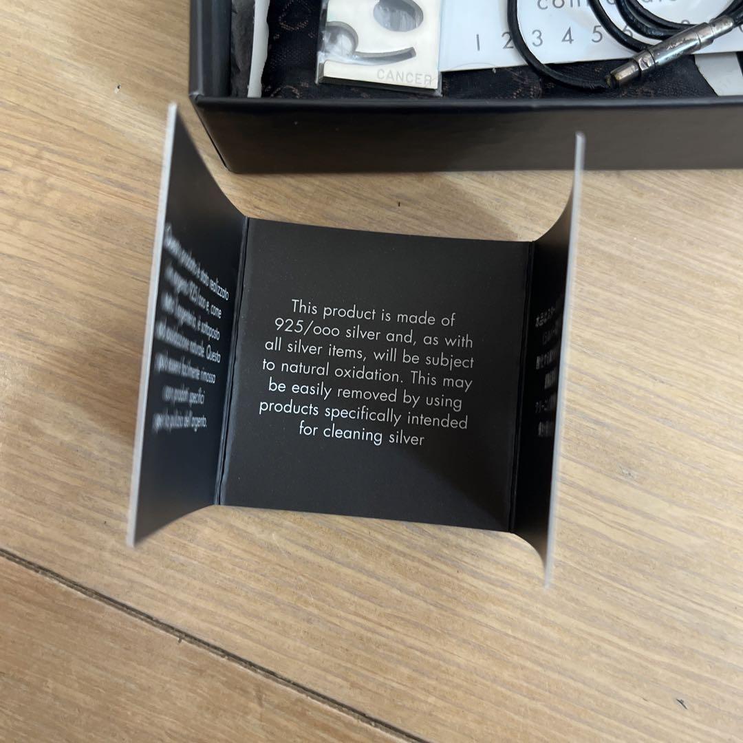 新品未使用GUCCI 希少 CANCER かに座 ネックレス シルバー925