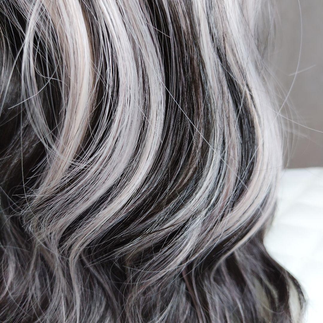 新商品! ウィッグ セミロング 巻き髪 黒 ムーンピンク コスプレ かつら 新商品! ウィッグ セミロング 巻き髪 黒 ムーンピンク コスプレ かつら